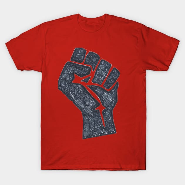 Hand Drawn Fist T-Shirt by gasmacaroni